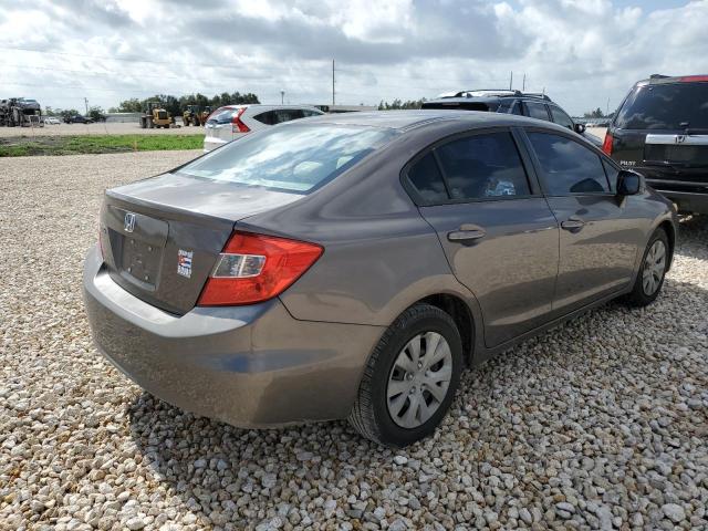 19XFB2F51CE089270 - 2012 HONDA CIVIC LX GRAY photo 3