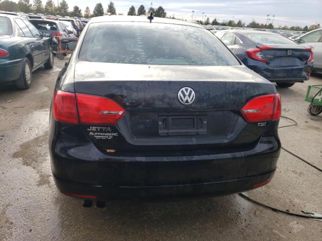 3VWLL7AJ6EM291822 - 2014 VOLKSWAGEN JETTA TDI BLACK photo 6