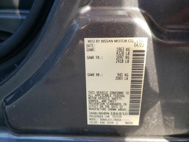 1N4BL4BV8PN386850 - 2023 NISSAN ALTIMA S GRAY photo 13