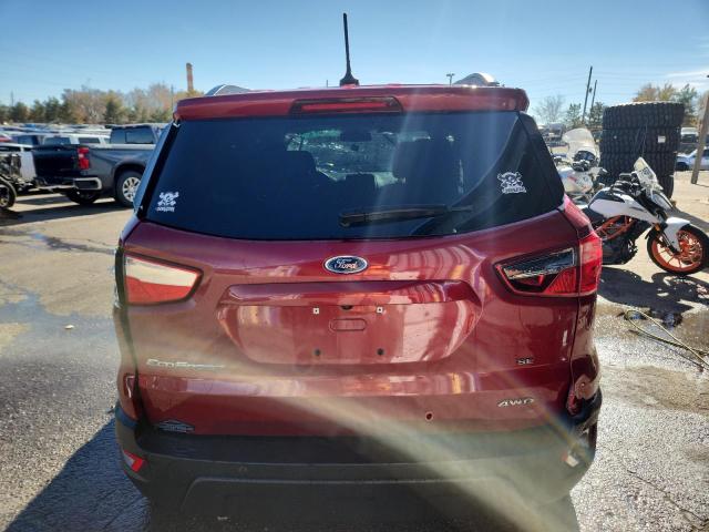 MAJ6P1UL5JC199925 - 2018 FORD ECOSPORT SE RED photo 6