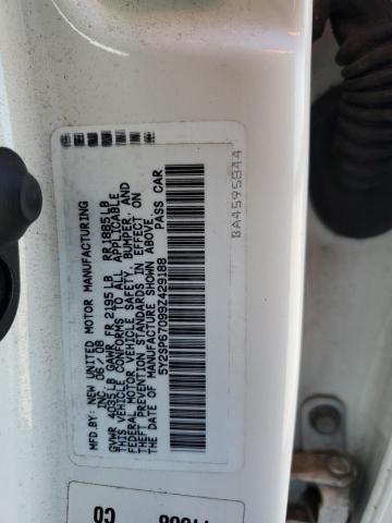 5Y2SP67099Z429188 - 2009 PONTIAC VIBE WHITE photo 12