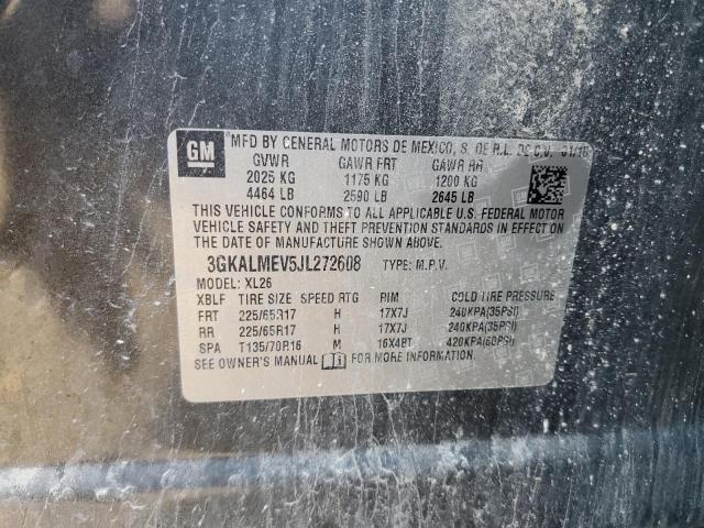 3GKALMEV5JL272608 - 2018 GMC TERRAIN SLE ნაცრისფერი ფოტო 13