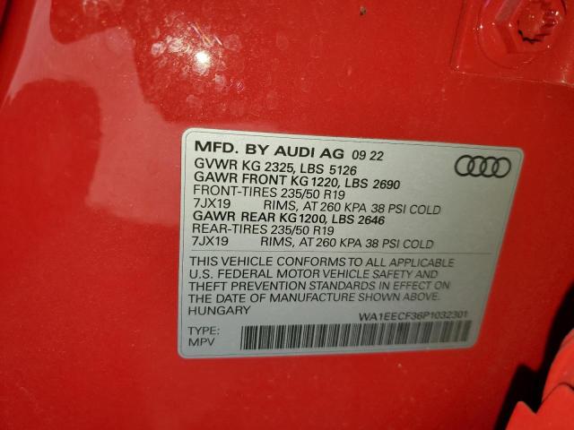 WA1EECF36P1032301 - 2023 AUDI Q3 PREMIUM PLUS S LINE 45 RED photo 14