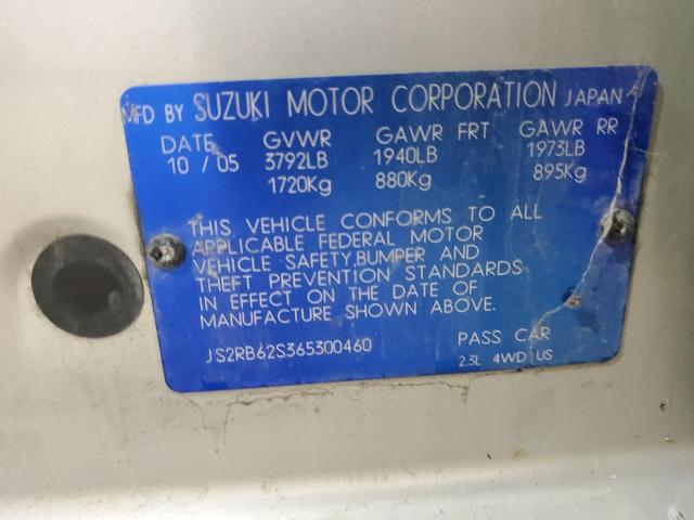 JS2RB62S365300460 - 2006 SUZUKI AERIO SILVER photo 13