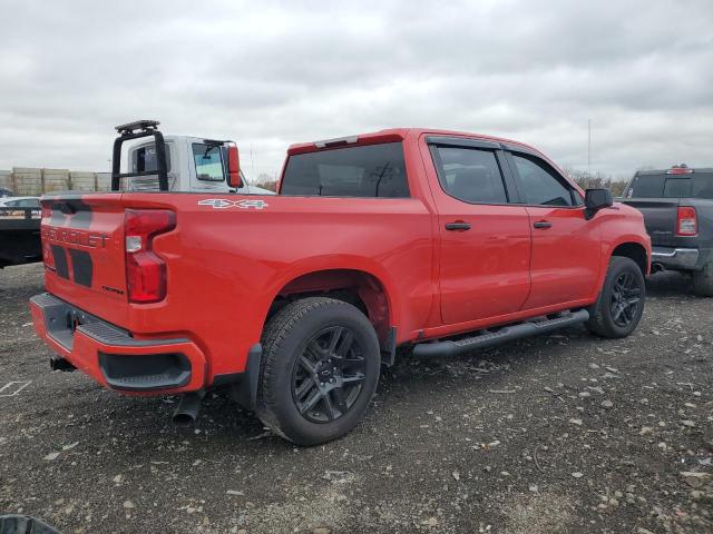 1GCPYBEK8NZ183907 - 2022 CHEVROLET SILVERADO K1500 CUSTOM RED photo 3