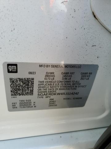 5GAERDKW4RJ114242 - 2024 BUICK ENCLAVE AVENIR თეთრი ფოტო 14