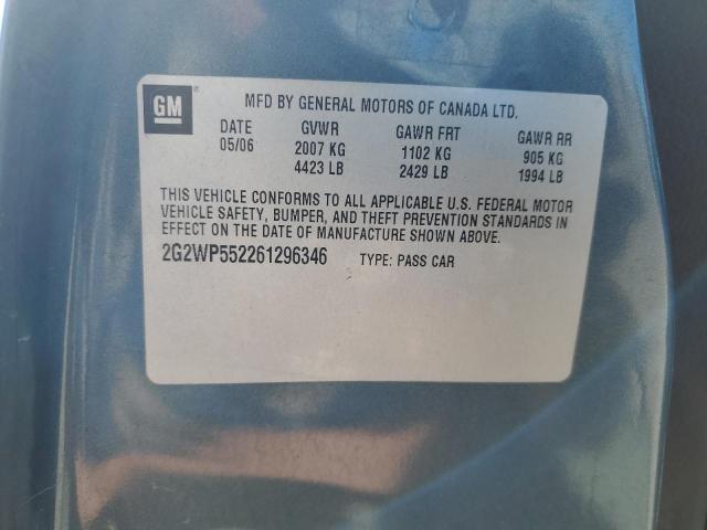 2G2WP552261296346 - 2006 PONTIAC GRAND PRIX 灰色 照片 13