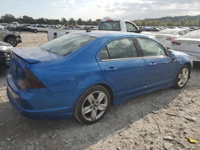 3FAHP0KC7CR217674 - 2012 FORD FUSION SPORT BLUE photo 3