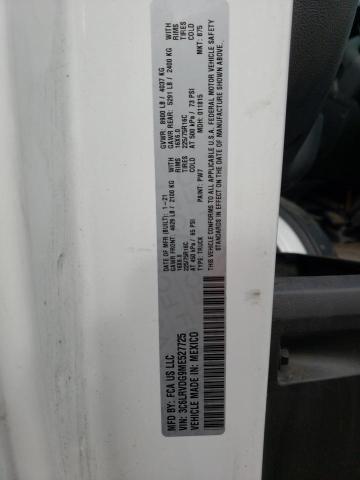 3C6LRVDG9ME527725 - 2021 RAM PROMASTER 2500 HIGH WHITE photo 13