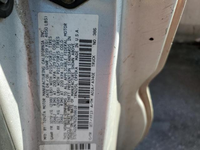 5TETX22N76Z258618 - 2006 TOYOTA TACOMA ACCESS CAB Күміс фото 12