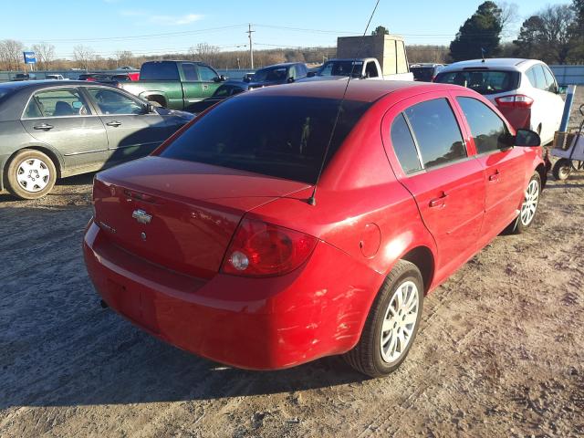 1G1AT58H597265819 - 2009 CHEVROLET COBALT LT RED photo 4