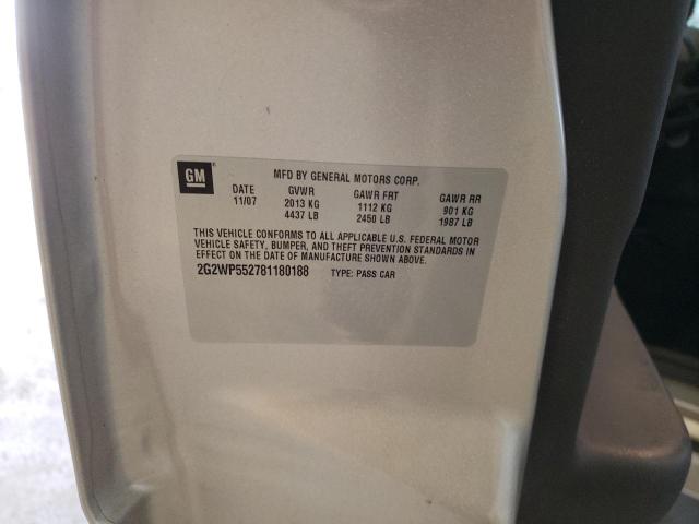2G2WP552781180188 - 2008 PONTIAC GRAND PRIX 米色 照片 12