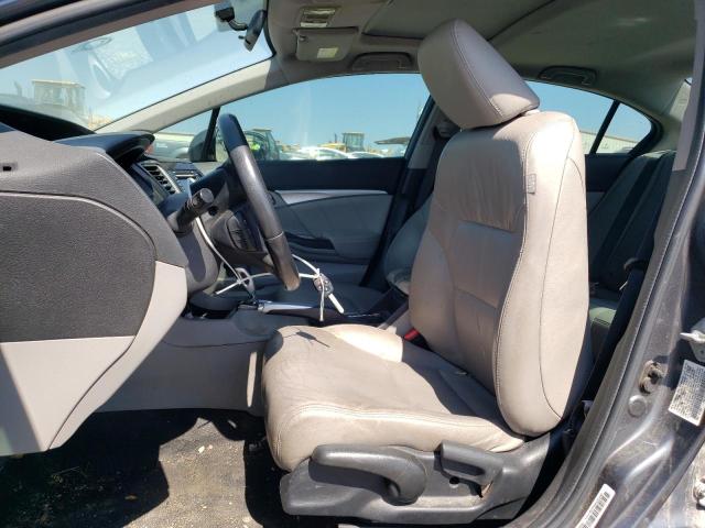 19XFB2F93DE028314 - 2013 HONDA CIVIC EXL ნაცრისფერი ფოტო 7