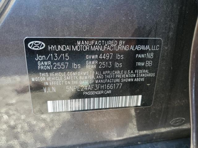 5NPE24AF3FH166177 - 2015 HYUNDAI SONATA SE BLACK photo 13