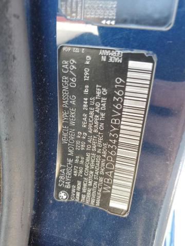 WBADP6343YBV63619 - 2000 BMW 528 IT AUTOMATIC Blau Foto 13
