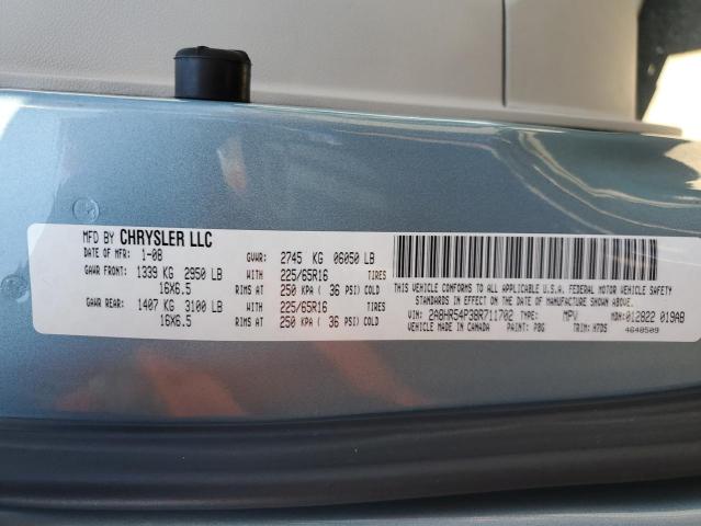 2A8HR54P38R711702 - 2008 CHRYSLER TOWN & COU TOURING 蓝色 照片 13