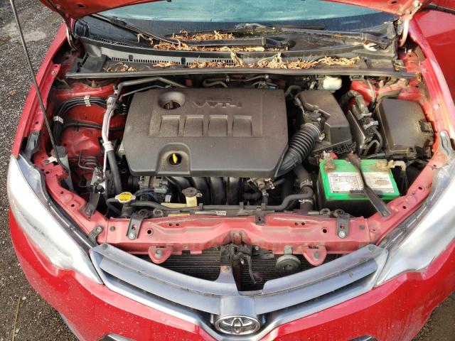 2T1BURHE8FC406687 - 2015 TOYOTA COROLLA L RED photo 11