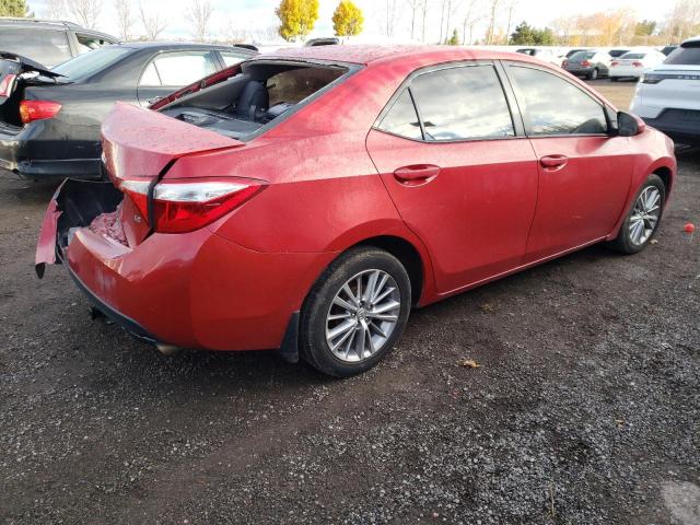 2T1BURHE8FC406687 - 2015 TOYOTA COROLLA L RED photo 3