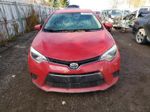 2T1BURHE8FC406687 - 2015 TOYOTA COROLLA L RED photo 5