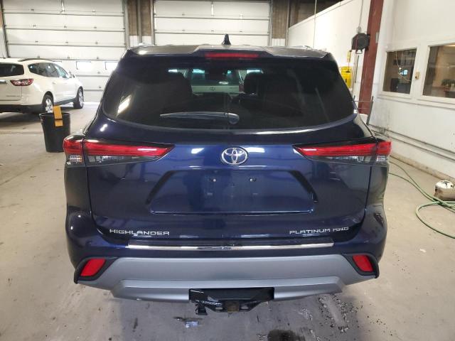 5TDFZRBH4NS212721 - 2022 TOYOTA HIGHLANDER PLATINUM BLUE photo 6