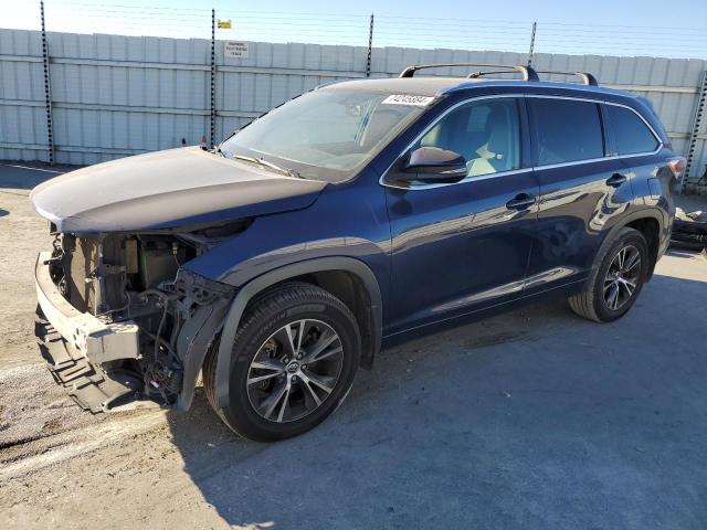 5TDJKRFH3GS254941 - 2016 TOYOTA HIGHLANDER XLE BLUE photo 1