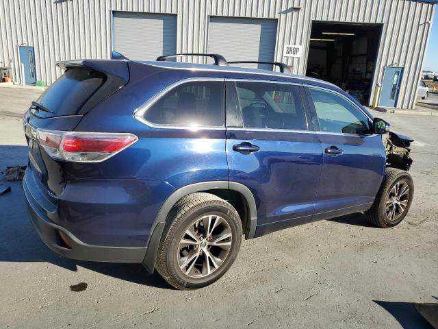 5TDJKRFH3GS254941 - 2016 TOYOTA HIGHLANDER XLE BLUE photo 3