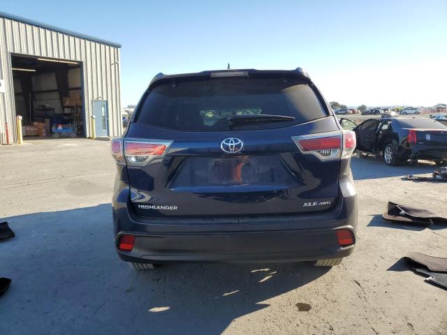 5TDJKRFH3GS254941 - 2016 TOYOTA HIGHLANDER XLE BLUE photo 6