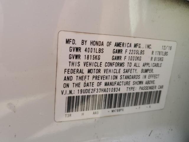 19UDE2F33HA010934 - 2017 ACURA ILX BASE WATCH PLUS WHITE photo 13