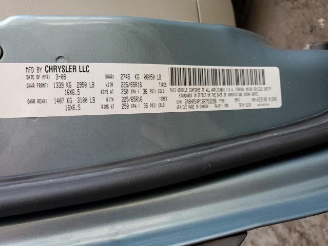 2A8HR54P18R753298 - 2008 CHRYSLER TOWN & COU TOURING BLUE photo 13