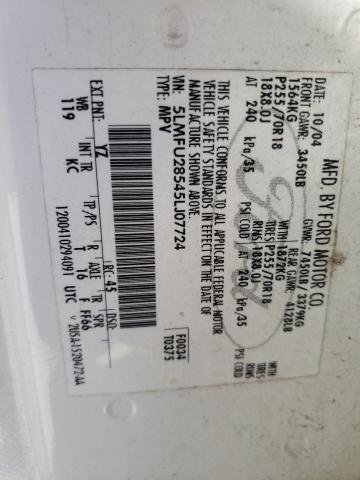 5LMFU28545LJ07724 - 2005 LINCOLN NAVIGATOR 白色 照片 12