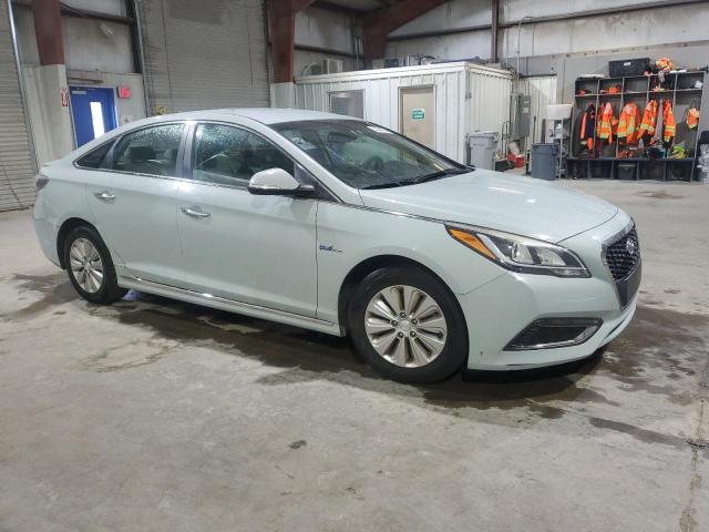 KMHE24L14GA015399 - 2016 HYUNDAI SONATA HYBRID BLUE photo 4