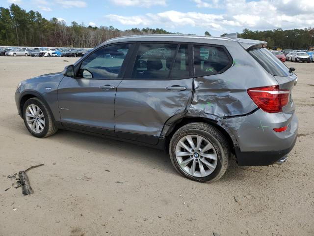 5UXWZ7C38H0X40792 - 2017 BMW X3 SDRIVE28I SILVER photo 2