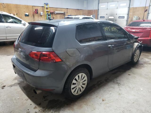 3VW817AU8FM023619 - 2015 VOLKSWAGEN GOLF GRAY photo 3