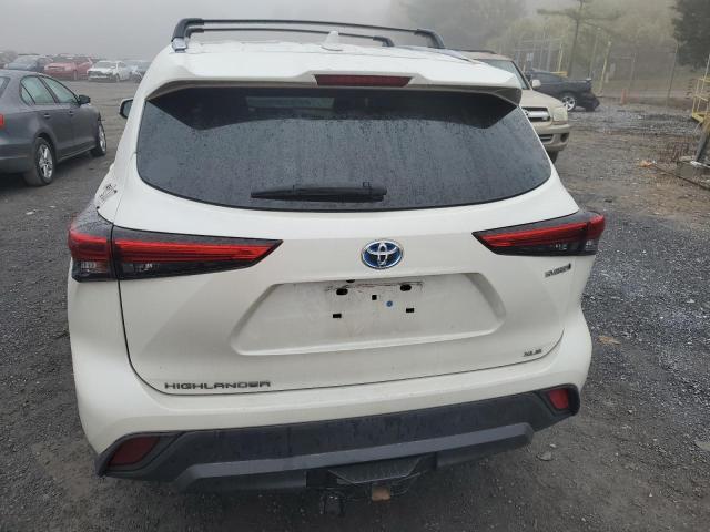 5TDHBRCH5LS502376 - 2020 TOYOTA HIGHLANDER HYBRID XLE WHITE photo 6