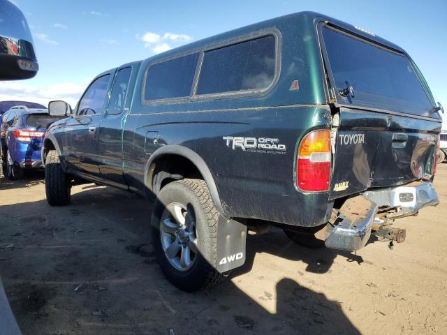 4TAWN72N5YZ647610 - 2000 TOYOTA TACOMA XTRACAB GREEN photo 2