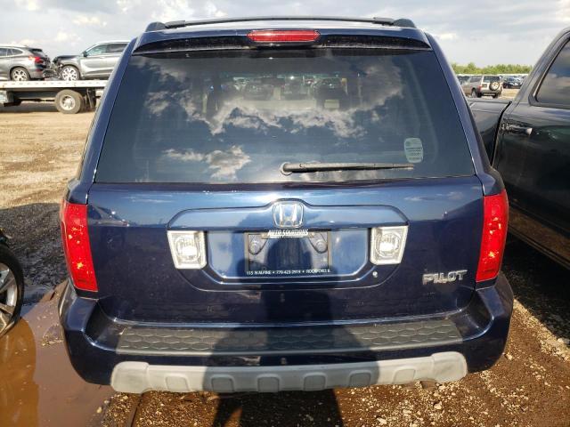 2HKYF18464H560855 - 2004 HONDA PILOT EX BLUE photo 6