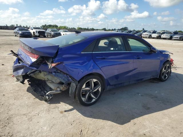 KMHLN4AJ1PU035786 - 2023 HYUNDAI ELANTRA LIMITED BLUE photo 3