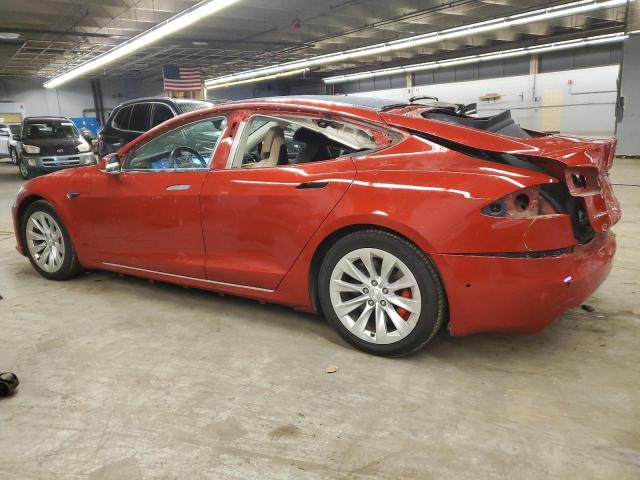 5YJSA1E45HF196537 - 2017 TESLA MODEL S წითელი ფოტო 2