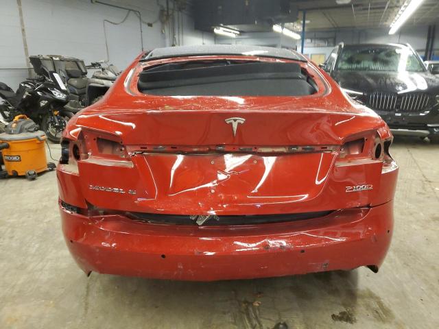 5YJSA1E45HF196537 - 2017 TESLA MODEL S წითელი ფოტო 6