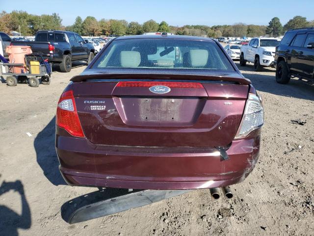 3FAHP0HA8BR107415 - 2011 FORD FUSION SE BURGUNDY photo 6