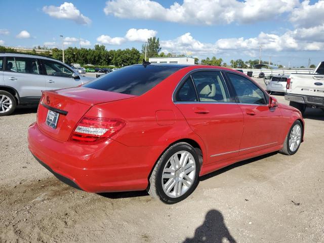 WDDGF4HB2DA777103 - 2013 MERCEDES-BENZ C 250 RED photo 3