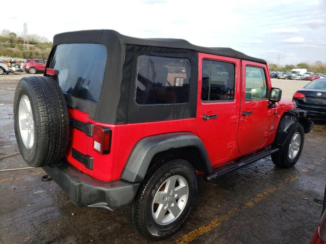 1J4GA39108L568603 - 2008 JEEP WRANGLER U X RED photo 3