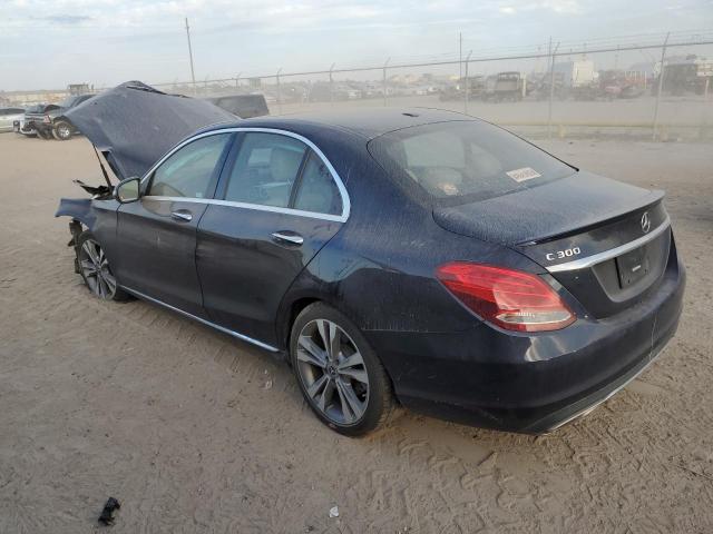 55SWF4JB2JU249000 - 2018 MERCEDES-BENZ C 300 BLUE photo 2