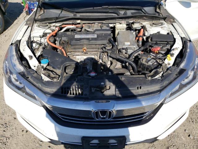 JHMCR6F54HC000648 - 2017 HONDA ACCORD HYBRID EXL WHITE photo 11