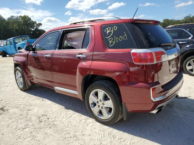 2GKALREK1G6315891 - 2016 GMC TERRAIN DENALI RED photo 2