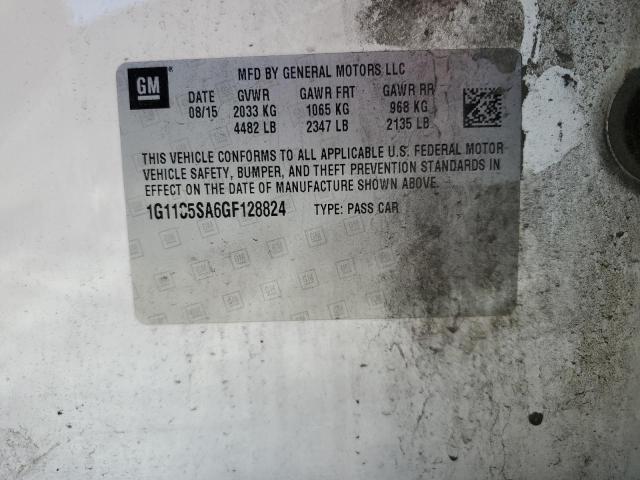 1G11C5SA6GF128824 - 2016 CHEVROLET MALIBU LIM LT 白色 照片 12