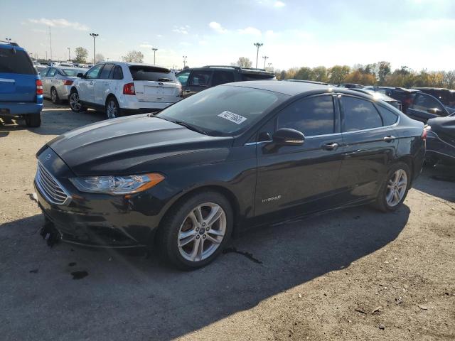 3FA6P0LU5JR194844 - 2018 FORD FUSION SE HYBRID BLACK photo 1