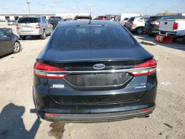 3FA6P0LU5JR194844 - 2018 FORD FUSION SE HYBRID BLACK photo 6