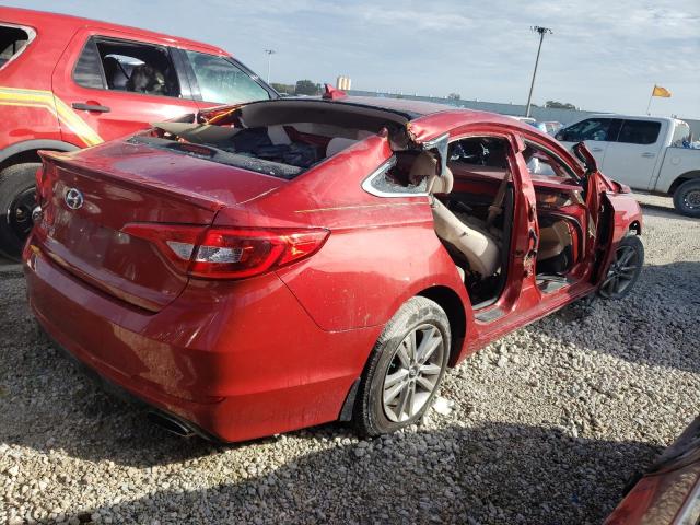 5NPE24AF8HH460838 - 2017 HYUNDAI SONATA SE RED photo 3