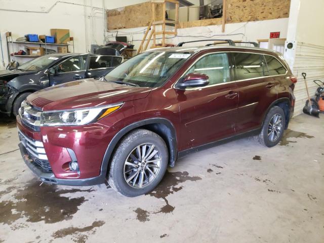 5TDJZRFH0KS917967 - 2019 TOYOTA HIGHLANDER SE MAROON photo 1